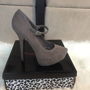 Gray Heels with Strap